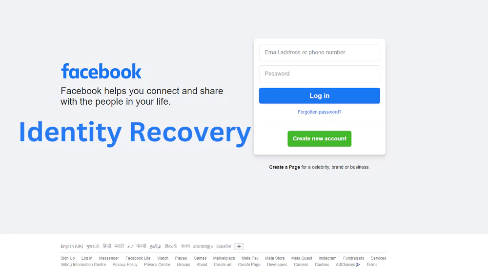 How to Facebook Login Identity Recovery Without Password